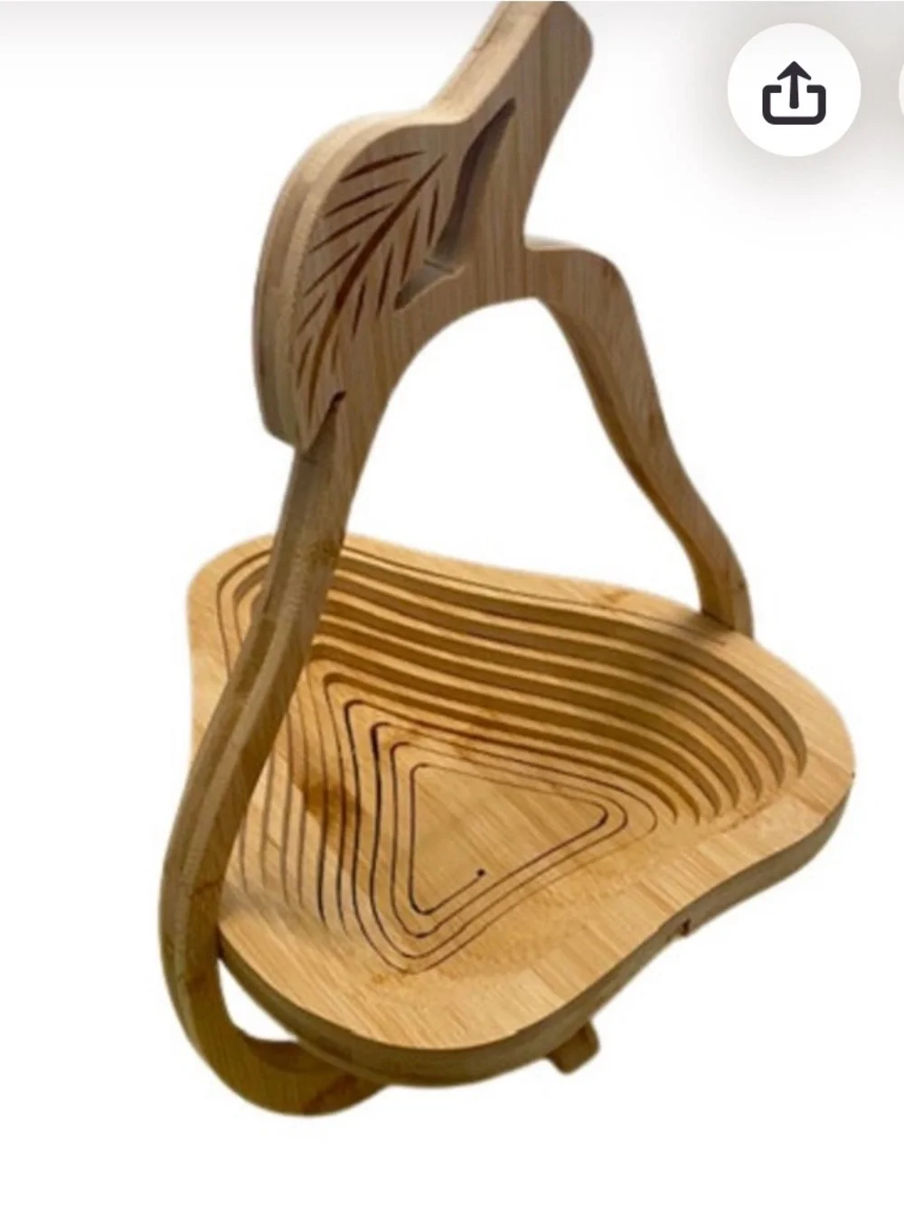 Source Unknown Wooden Apple & Pear Shaped Serving Baskets - Natural Brown